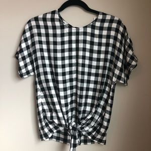 NWT Checkered Madewell Top
